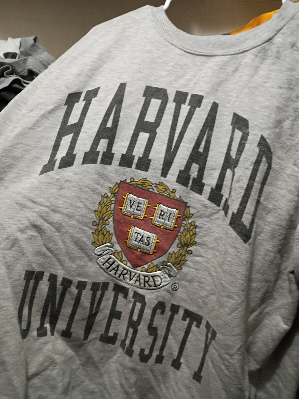 Harvard Gray Crewneck Sweatshirt with University Crest
